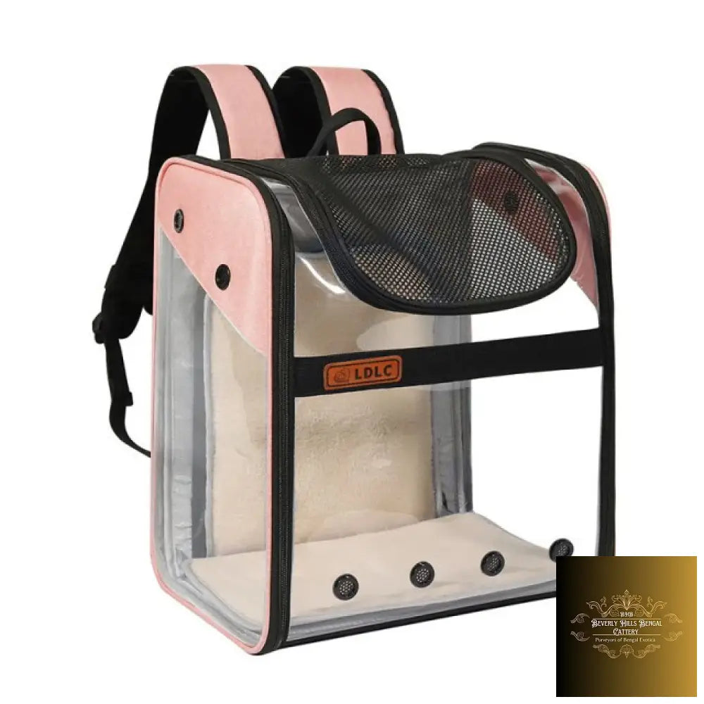 Pet Expandable Backpack Pink